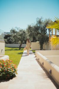 woman outside posing